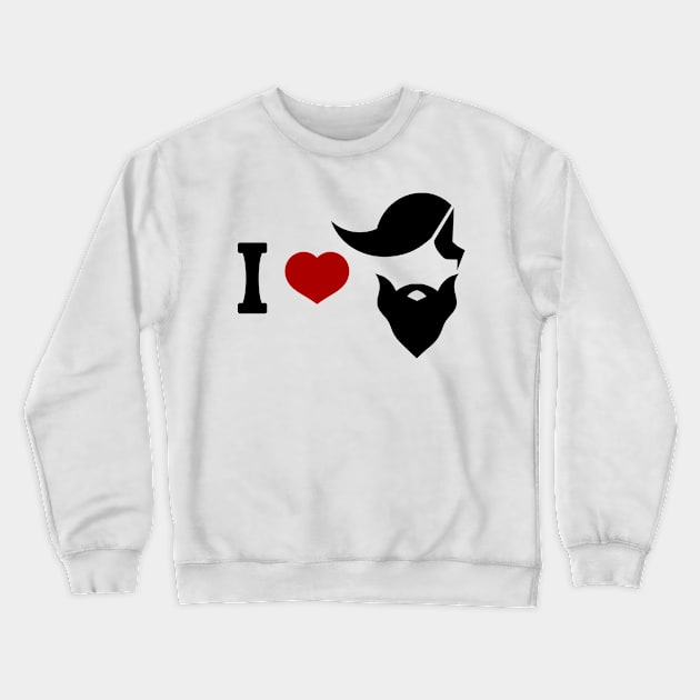 I love beard sign Crewneck Sweatshirt by SooperYela